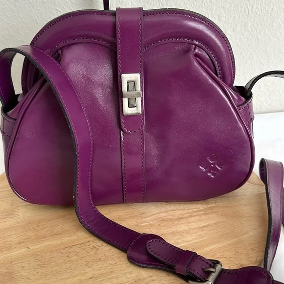 Purple Leather Women's Bag - Picture 2 of 9